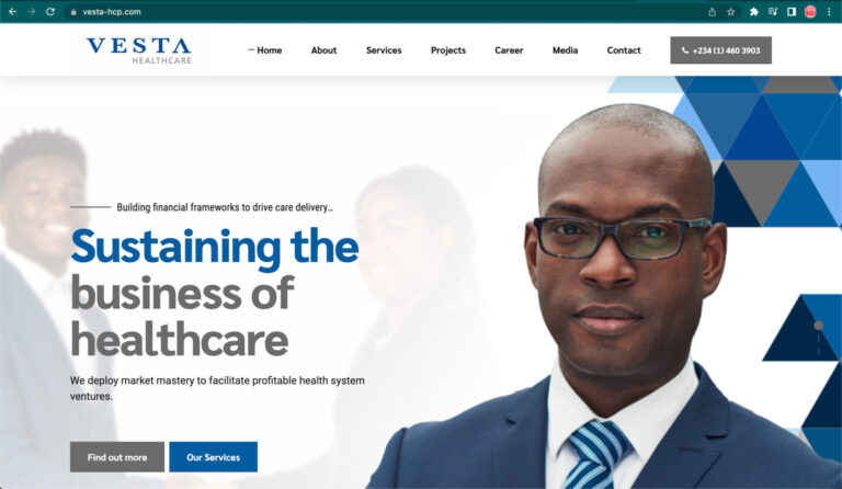 Vesta Health Care – Website Development